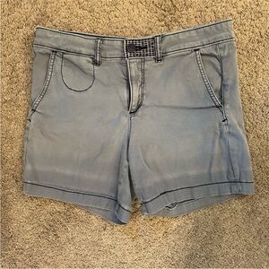 Anthro CHINO Dusty Blue Cotton Chino Shorts Size 26 Casual Preppy Summer